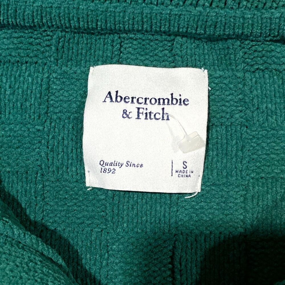 Abercrombie & Fitch Sweater Women's S Green Knitted Cropped Preppy Cottage - Picture 2 of 7